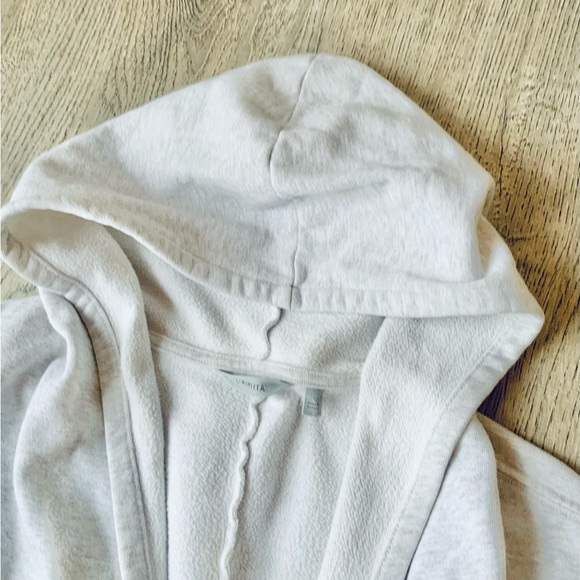 Athleta Open Hooded Sweatshirt Sweater Large Gray - Picture 5 of 16
